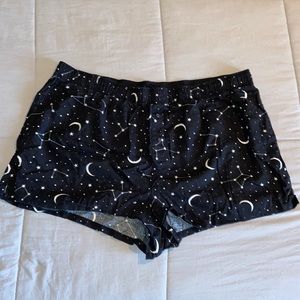 PINK flannel boxy shorts